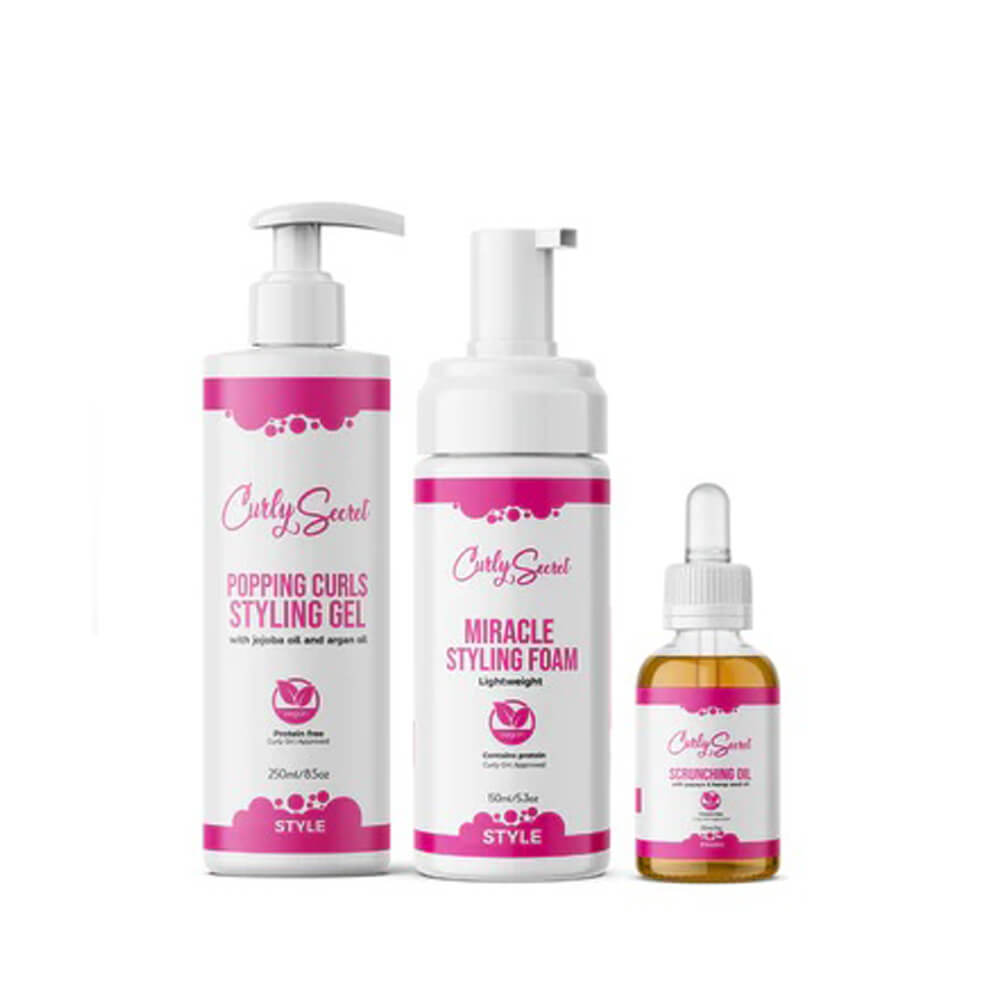 Curly Secret Lightweight Hold Bundle – Stylingová sada pro jemné